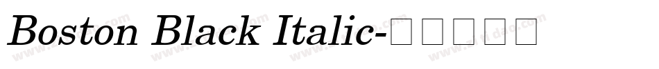 Boston Black Italic字体转换